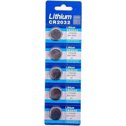 CR2032 3V Lithium Coin Cell Battery – 5 Pieces